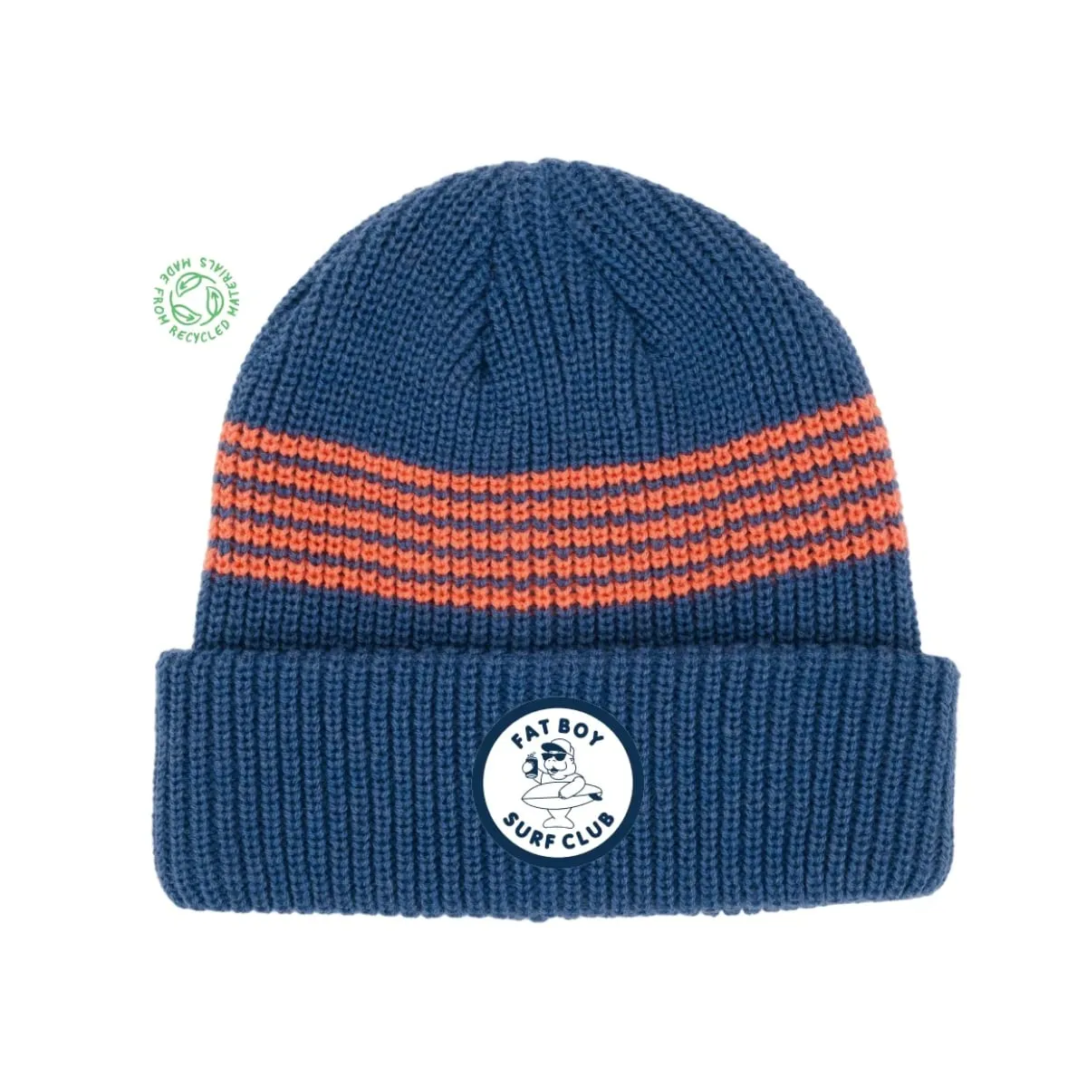 Slate Salmon Striped Beanie sold by Fat Boy Surf Club