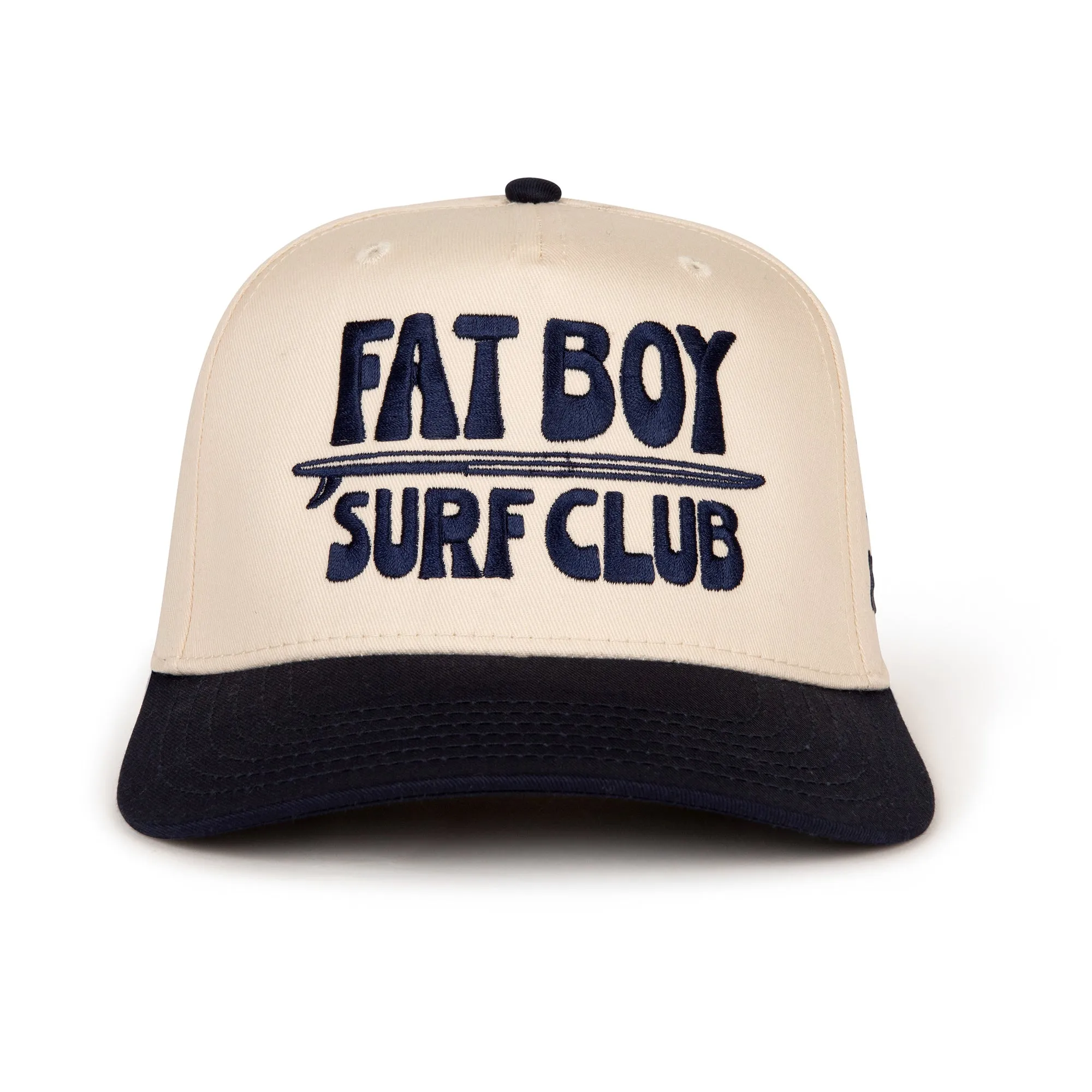 Apres Surf Embroidered Hat - Navy & Natural sold by Fat Boy Surf Club