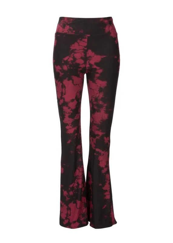 All my love Black and Red Tie Dye Flared Bell Bottoms sold by Pretty Attitude