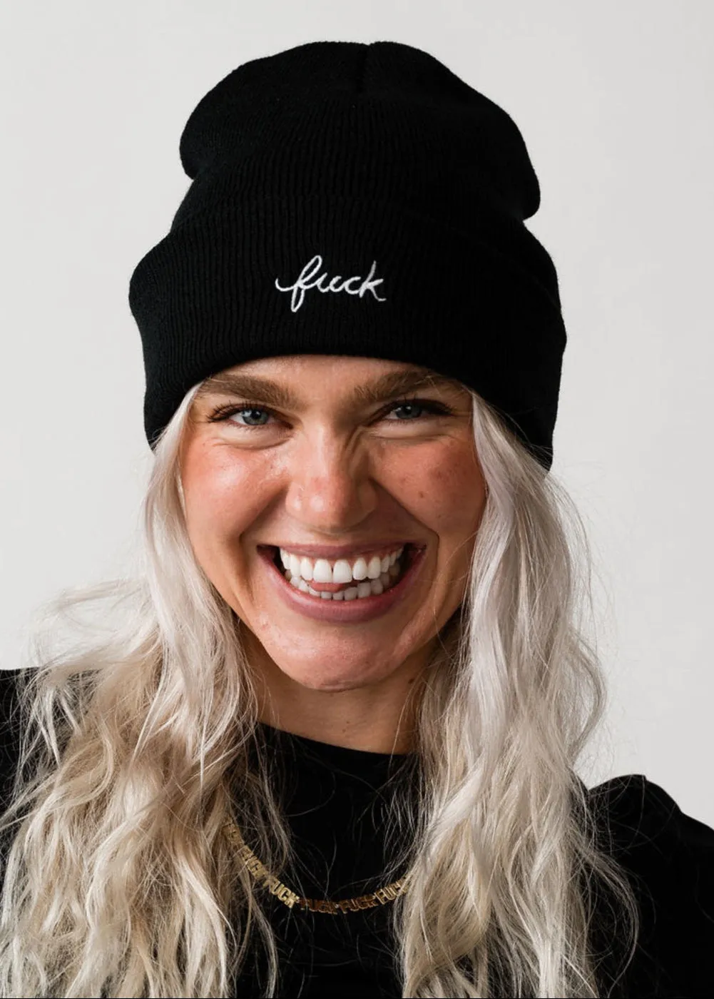 Fuck Script Beanie sold by Pretty Attitude product image thumbnail 2