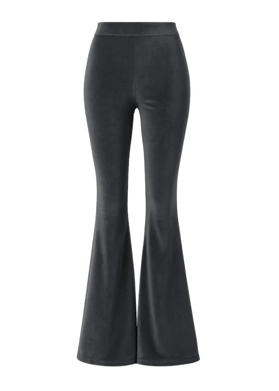 Stage Ready Charcoal Velvet Flared Bell Bottom Pants sold by Pretty Attitude
