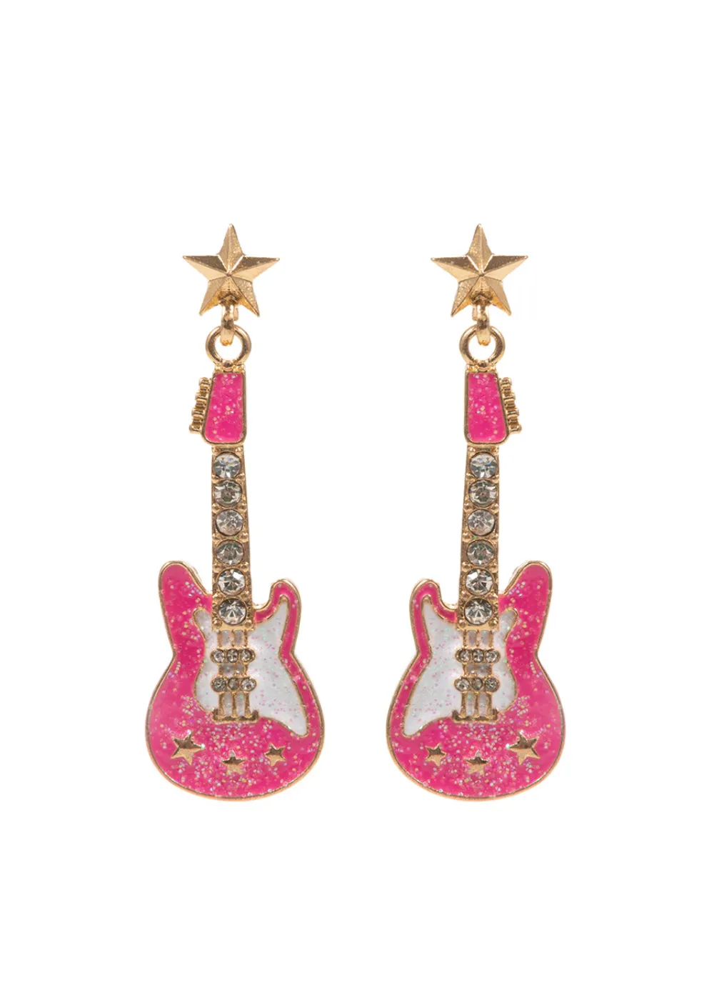 Pink Electric Guitar Earrings sold by Pretty Attitude