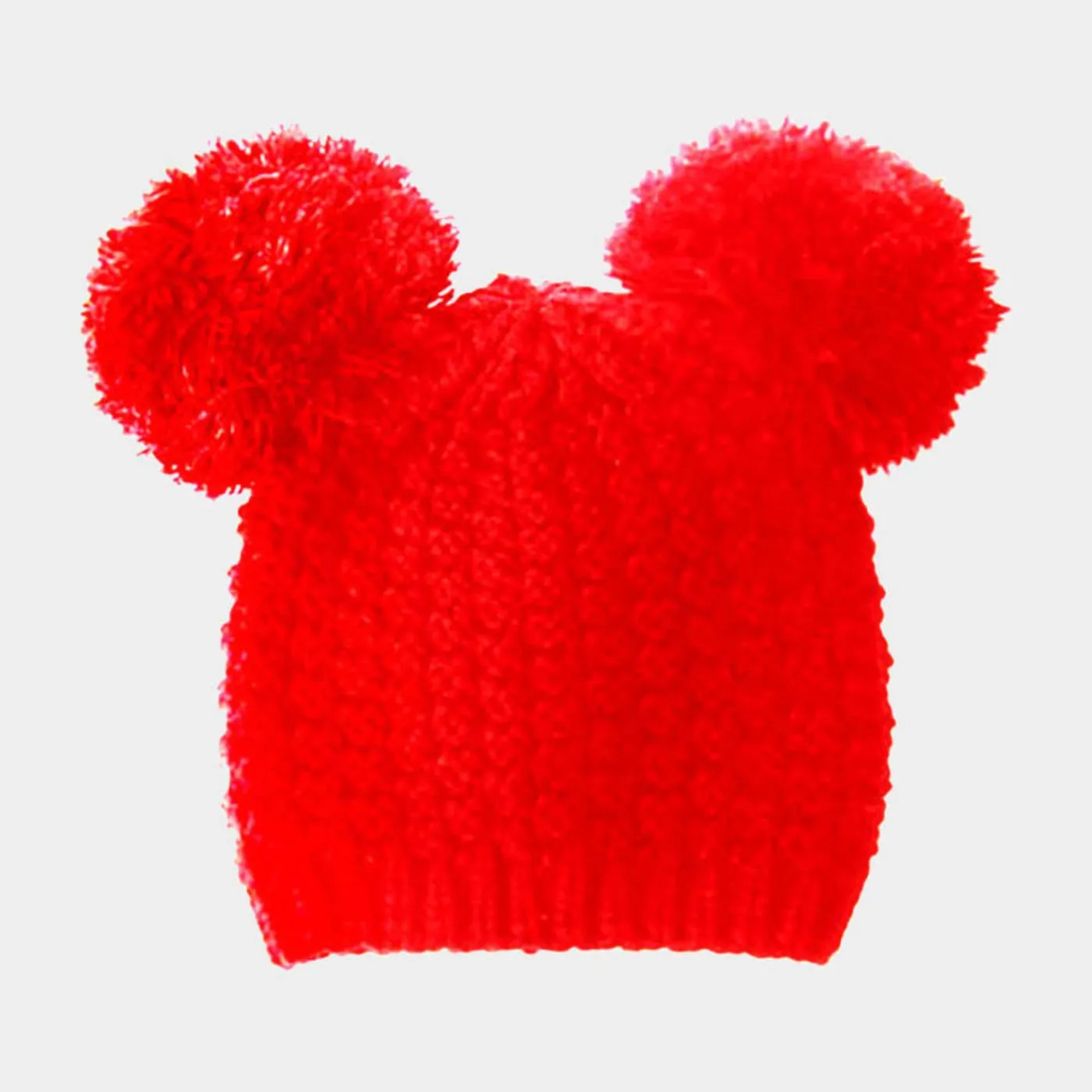 Red Double Pom Beanie Hat sold by Pretty Attitude product image thumbnail 2