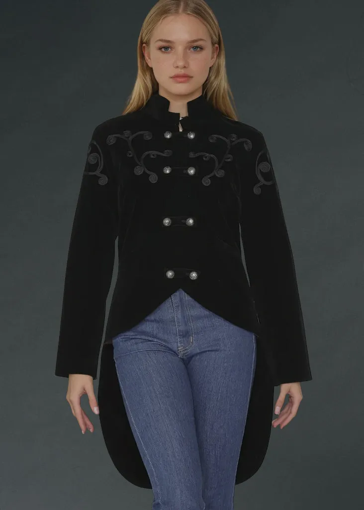 Black Velvet Gothic Tailcoat sold by Pretty Attitude product image thumbnail 2