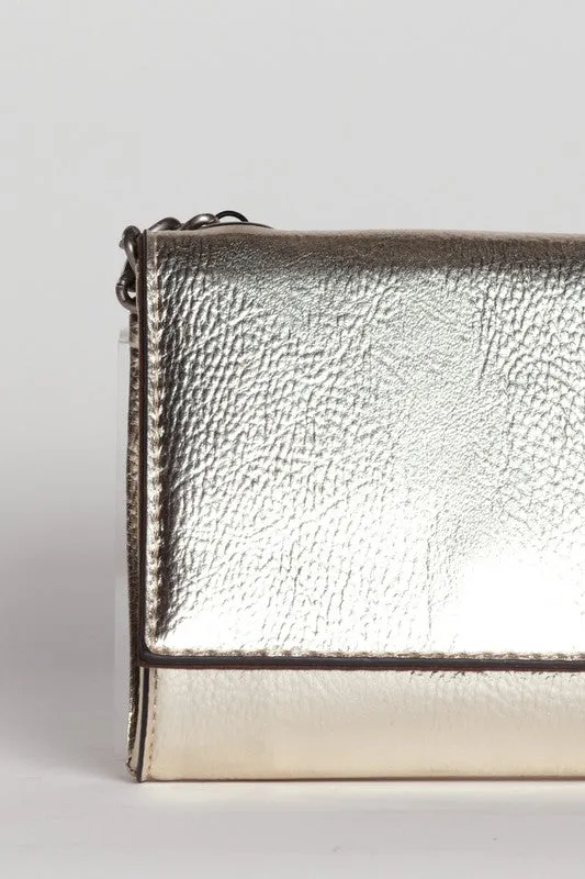METALLIC LEATHER CROSSBODY BAG sold by Pretty Attitude product image thumbnail 5