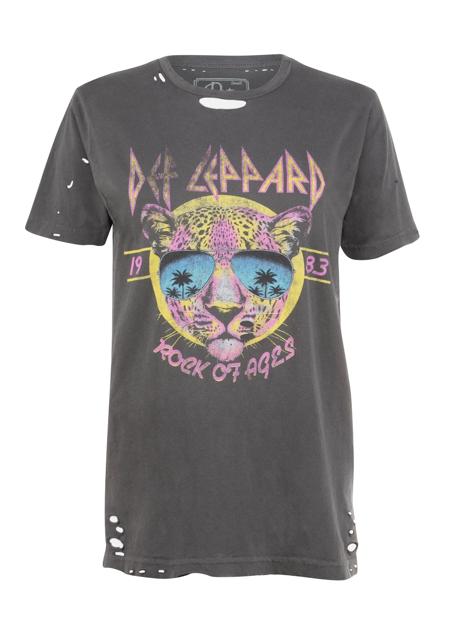 DEF LEPPARD Rock of Ages Neon Cat Band Tee sold by Pretty Attitude product image thumbnail 4