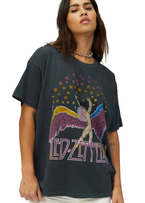 Led Zeppelin Swan Song Oversized Band Tee by Daydreamer LA sold by Pretty Attitude