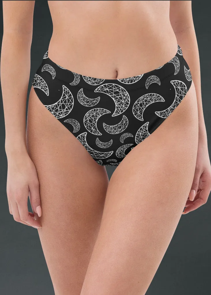 Gothic Moon Print High-Waisted Bikini Bottom sold by Pretty Attitude product image thumbnail 2