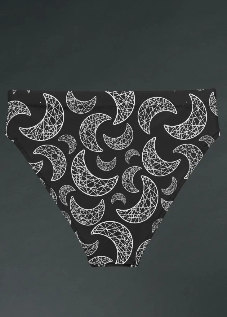 Gothic Moon Print High-Waisted Bikini Bottom sold by Pretty Attitude product image thumbnail 4