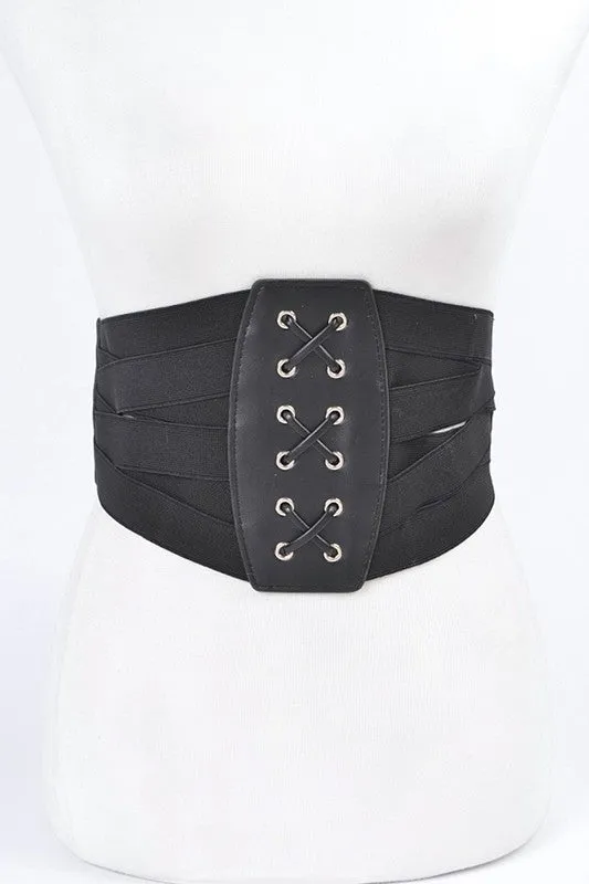 Faux Leather Lacing Corset Belt sold by Pretty Attitude
