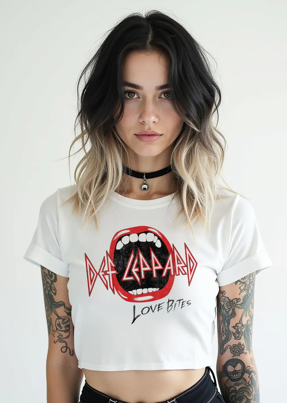 Def Leppard Cropped Tee Love Bites sold by Pretty Attitude