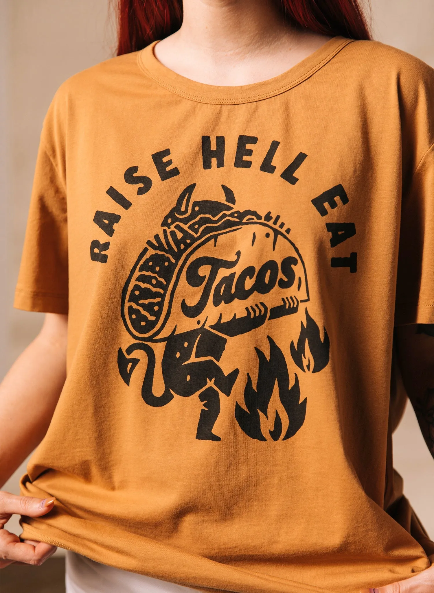 Raise Hell Eat Tacos Tee sold by Pretty Attitude product image thumbnail 2