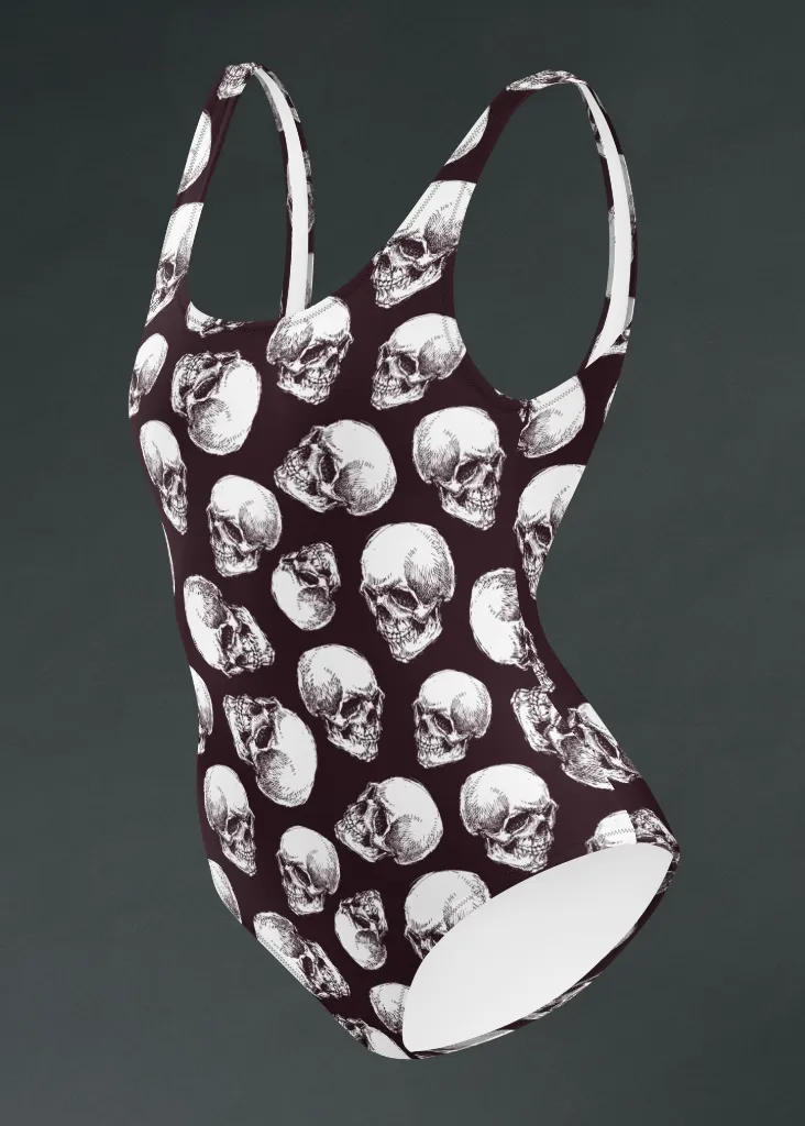 Skull Print One-Piece Swimsuit sold by Pretty Attitude product image thumbnail 5