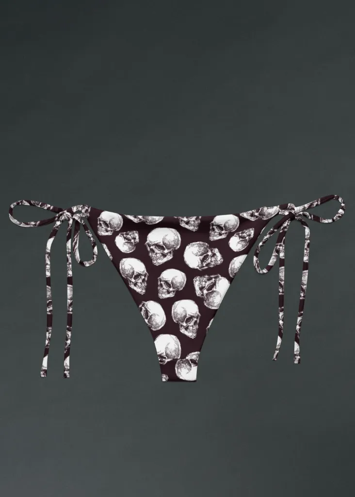 Skull Print String Bikini Bottom sold by Pretty Attitude product image thumbnail 2