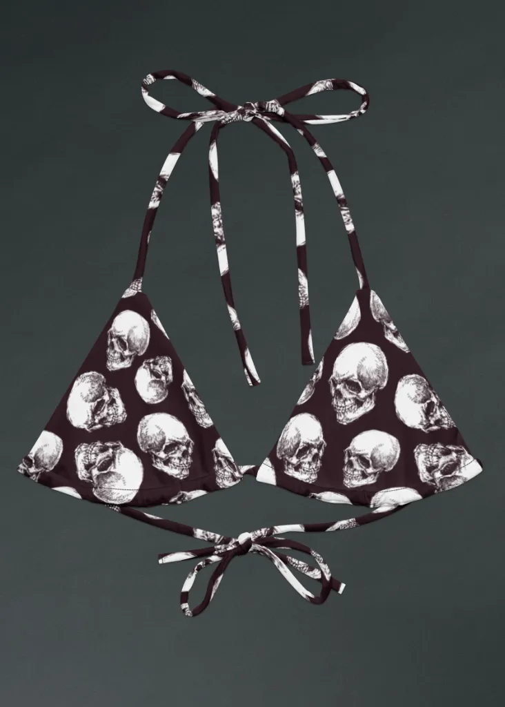 Skull Print Bikini Top sold by Pretty Attitude