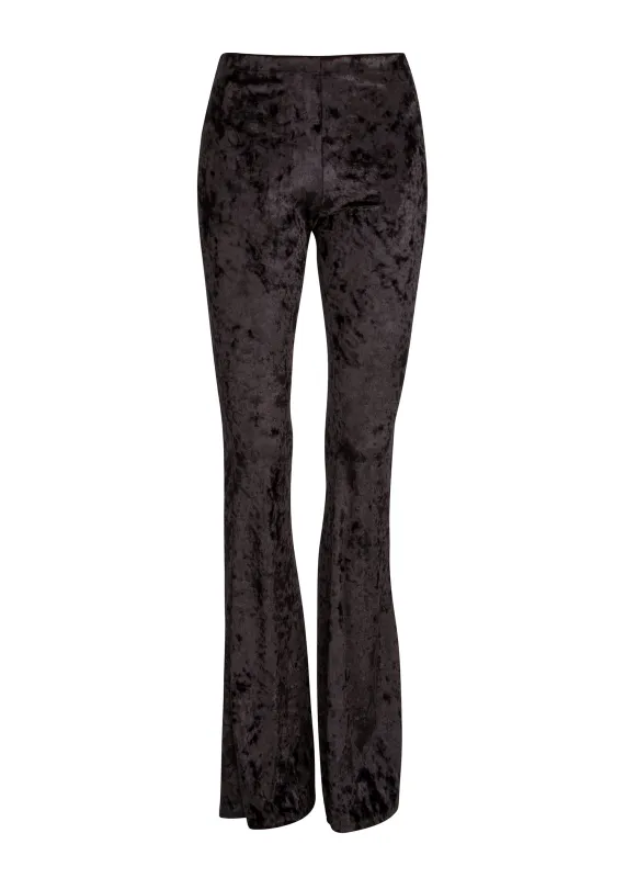 Black Velvet Flared Bell Bottom Pants sold by Pretty Attitude