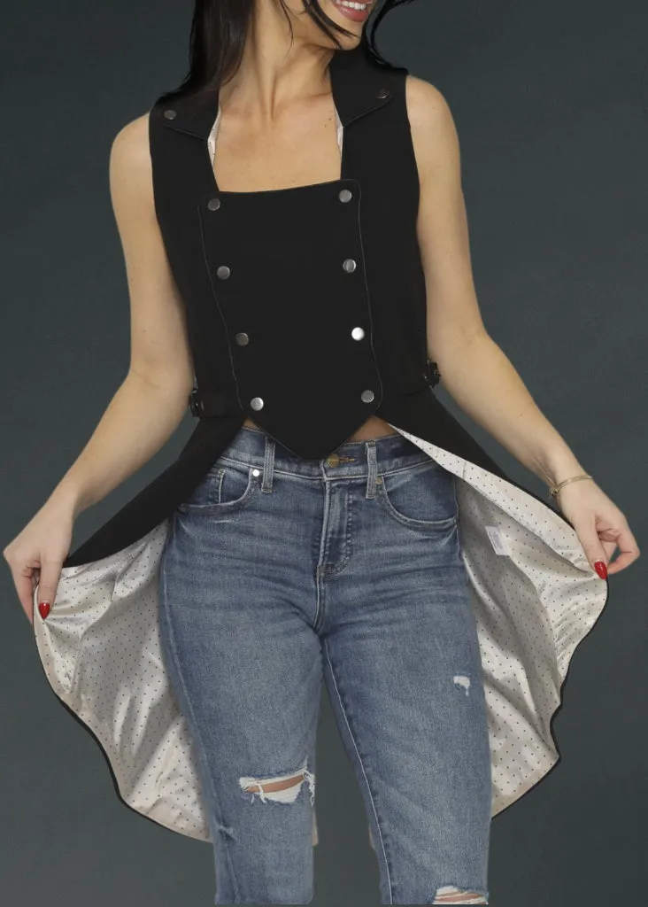 Sleeveless Two Tone Gothic Vest sold by Pretty Attitude product image thumbnail 2