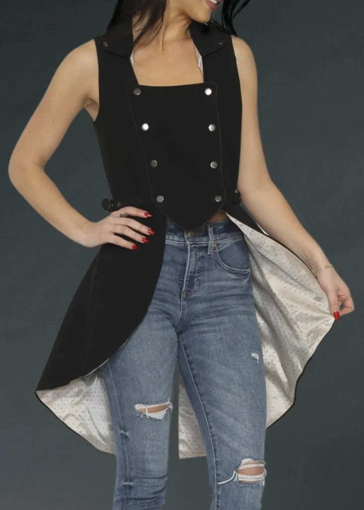 Sleeveless Two Tone Gothic Vest sold by Pretty Attitude product image thumbnail 3