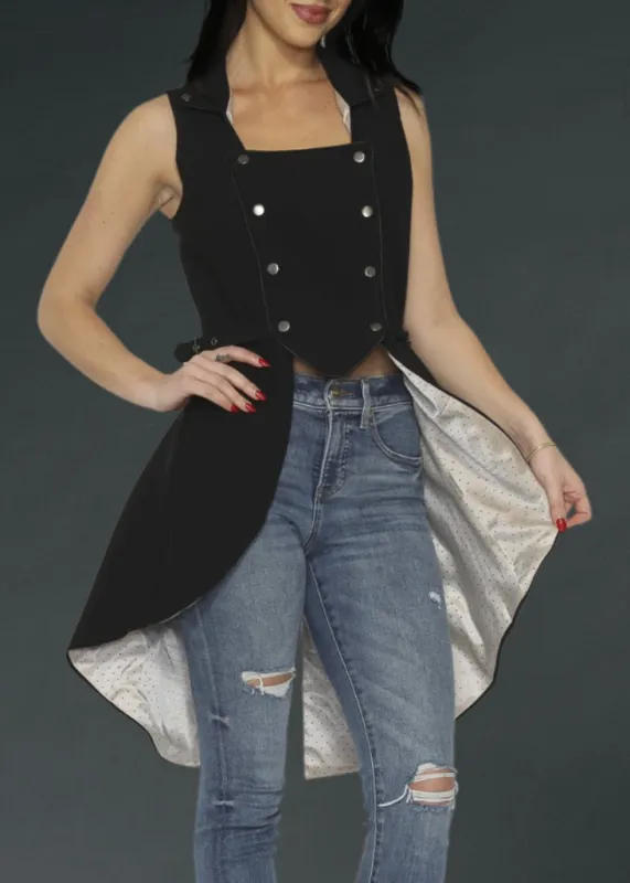 Sleeveless Two Tone Gothic Vest made by Pretty Attitude