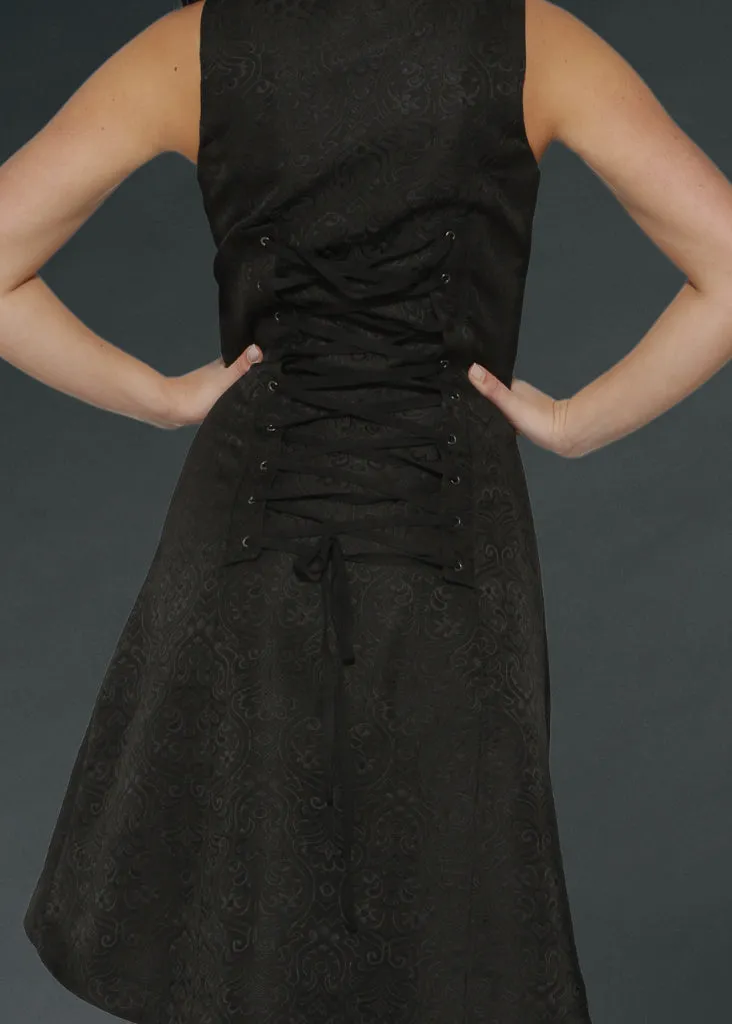 Midnight Magic Black Sleeveless Gothic Coat sold by Pretty Attitude product image thumbnail 3