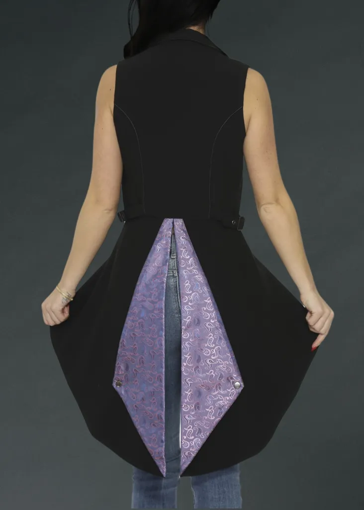 Purple Reign Black and Purple Goth Vest sold by Pretty Attitude product image thumbnail 2