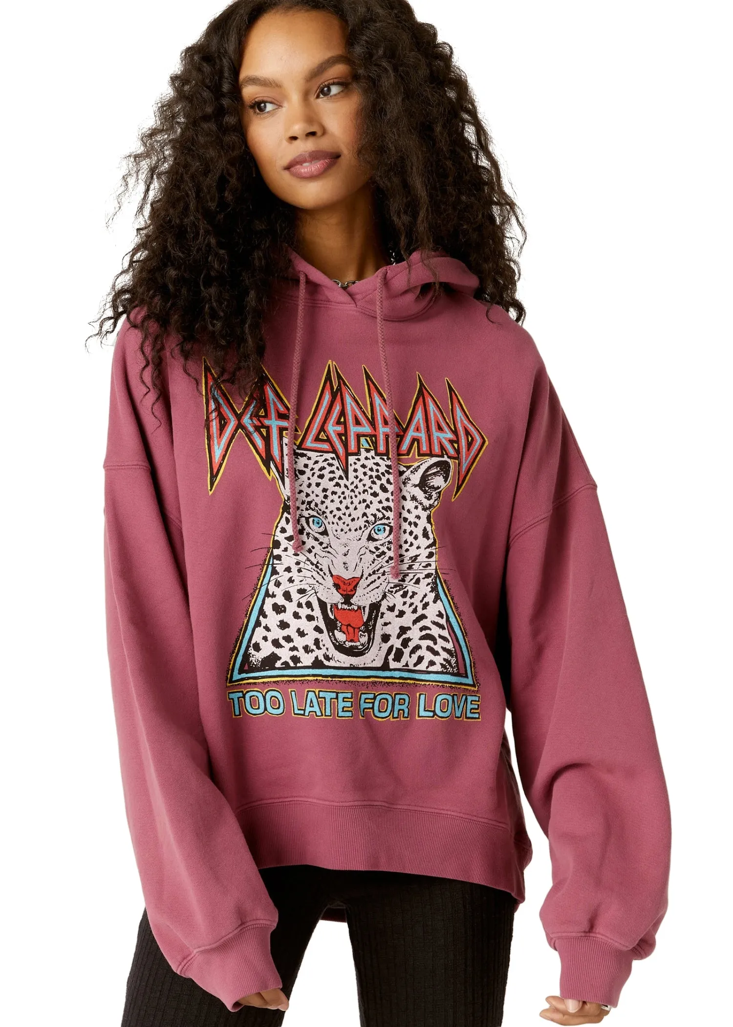 Def Leppard Too Late For Love Oversized Hoodie by Daydreamer LA sold by Pretty Attitude