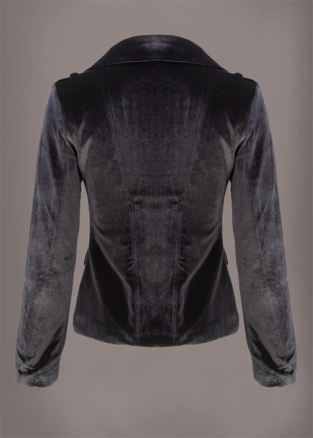Velvet Underground Black Velvet Jacket sold by Pretty Attitude product image thumbnail 2