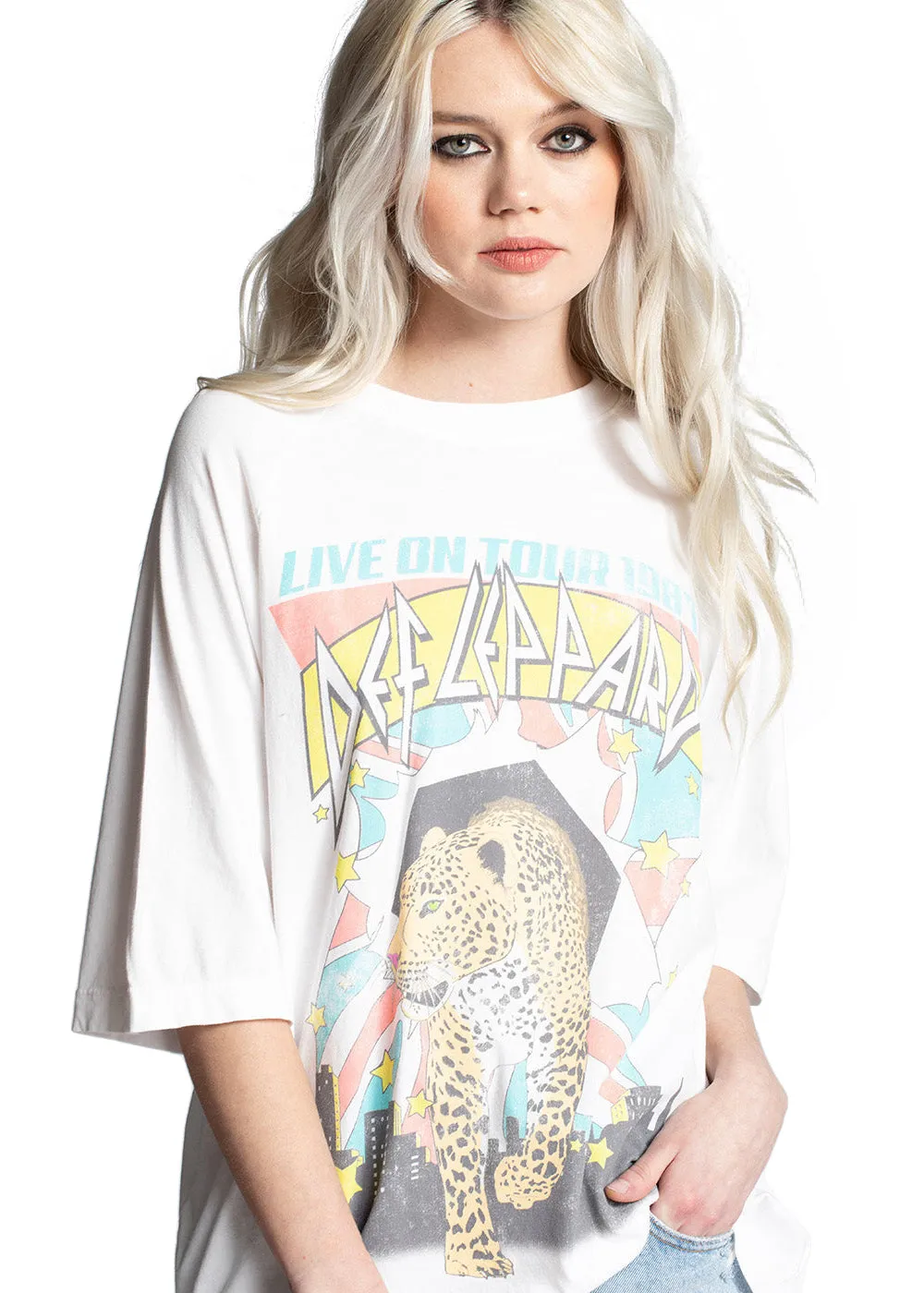 Def Leppard Live On Tour One Size Tee by Recycled Karma sold by Pretty Attitude product image thumbnail 4
