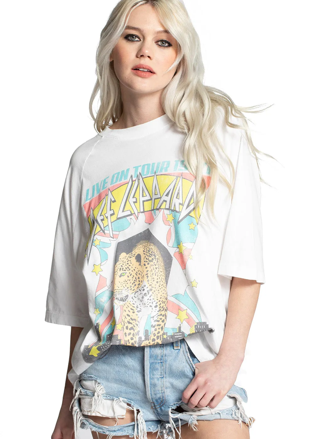 Def Leppard Live On Tour One Size Tee by Recycled Karma sold by Pretty Attitude product image thumbnail 2