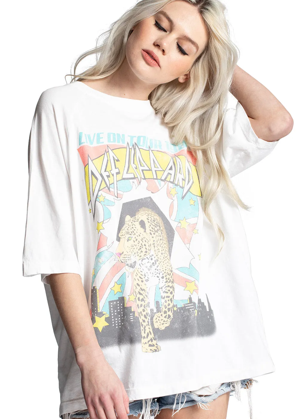 Def Leppard Live On Tour One Size Tee by Recycled Karma sold by Pretty Attitude product image thumbnail 3