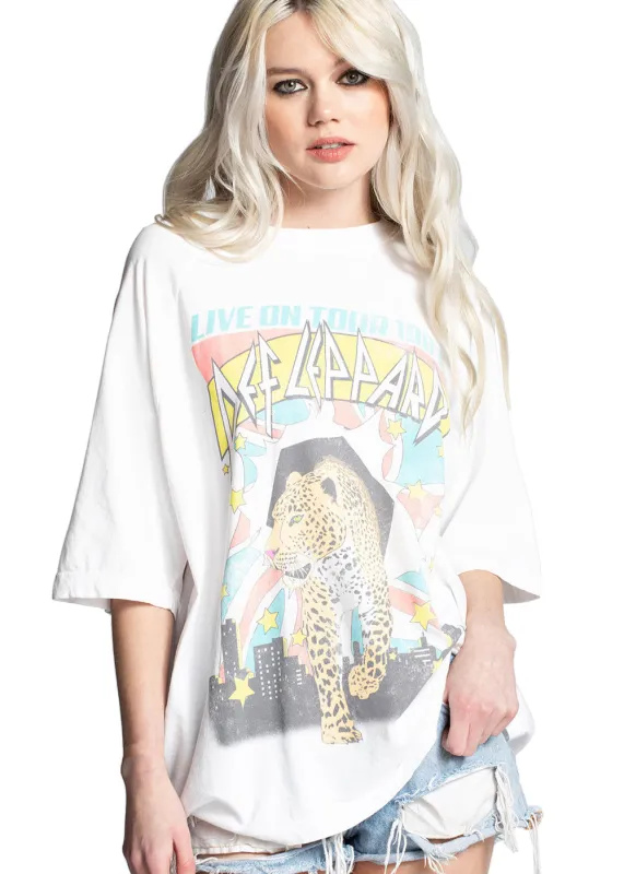 Def Leppard Live On Tour One Size Tee by Recycled Karma made by Recycled Karma