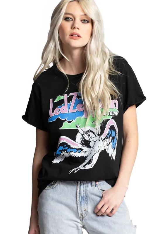 Led Zeppelin U.S. Tour Tee by Recycled Karma sold by Pretty Attitude