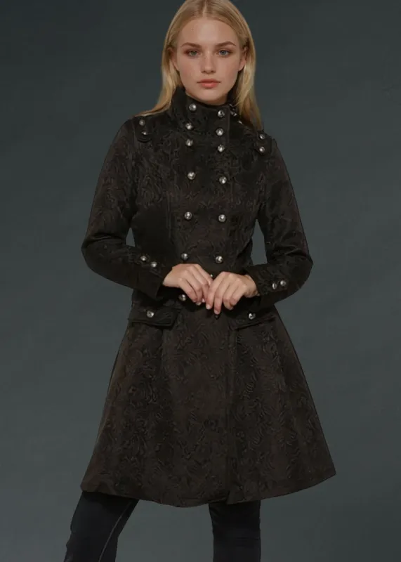 Gothic Brocade Coat Jacket with Buttons sold by Pretty Attitude
