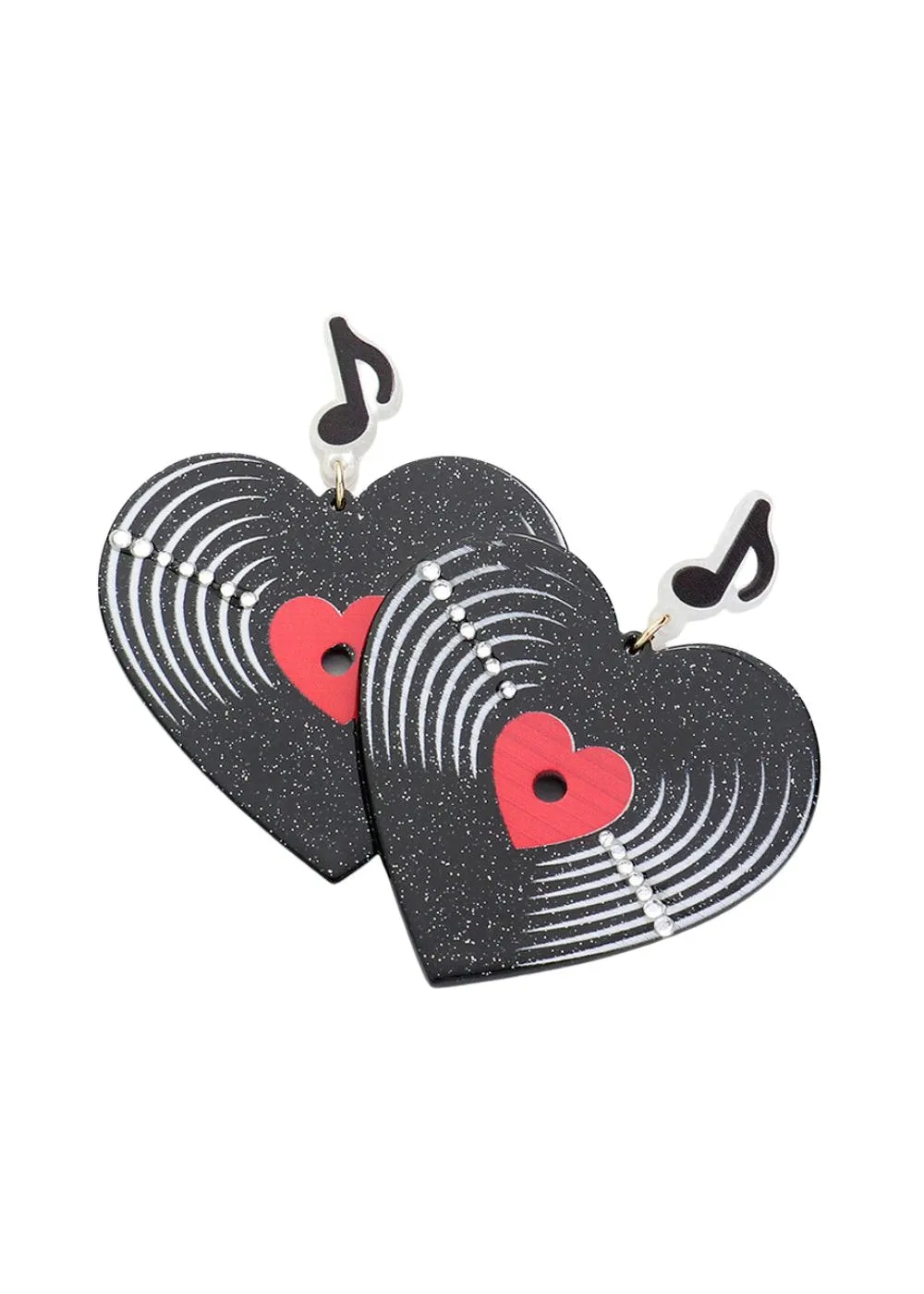 Let The Music Play Vinyl Record Dangle Earrings sold by Pretty Attitude