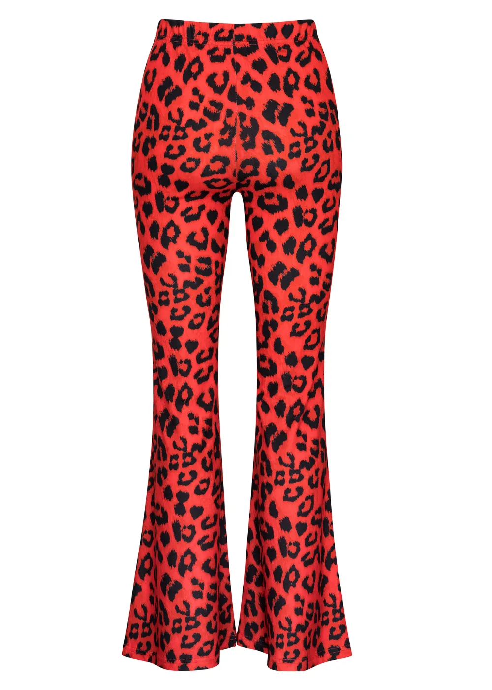 Red Leopard Animal Print Flare Pants Bell Bottoms sold by Pretty Attitude product image thumbnail 4