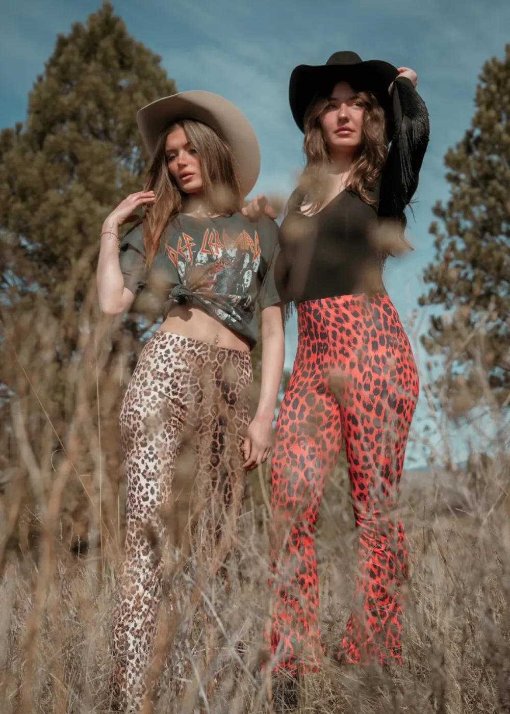 Red Leopard Animal Print Flare Pants Bell Bottoms sold by Pretty Attitude product image thumbnail 2