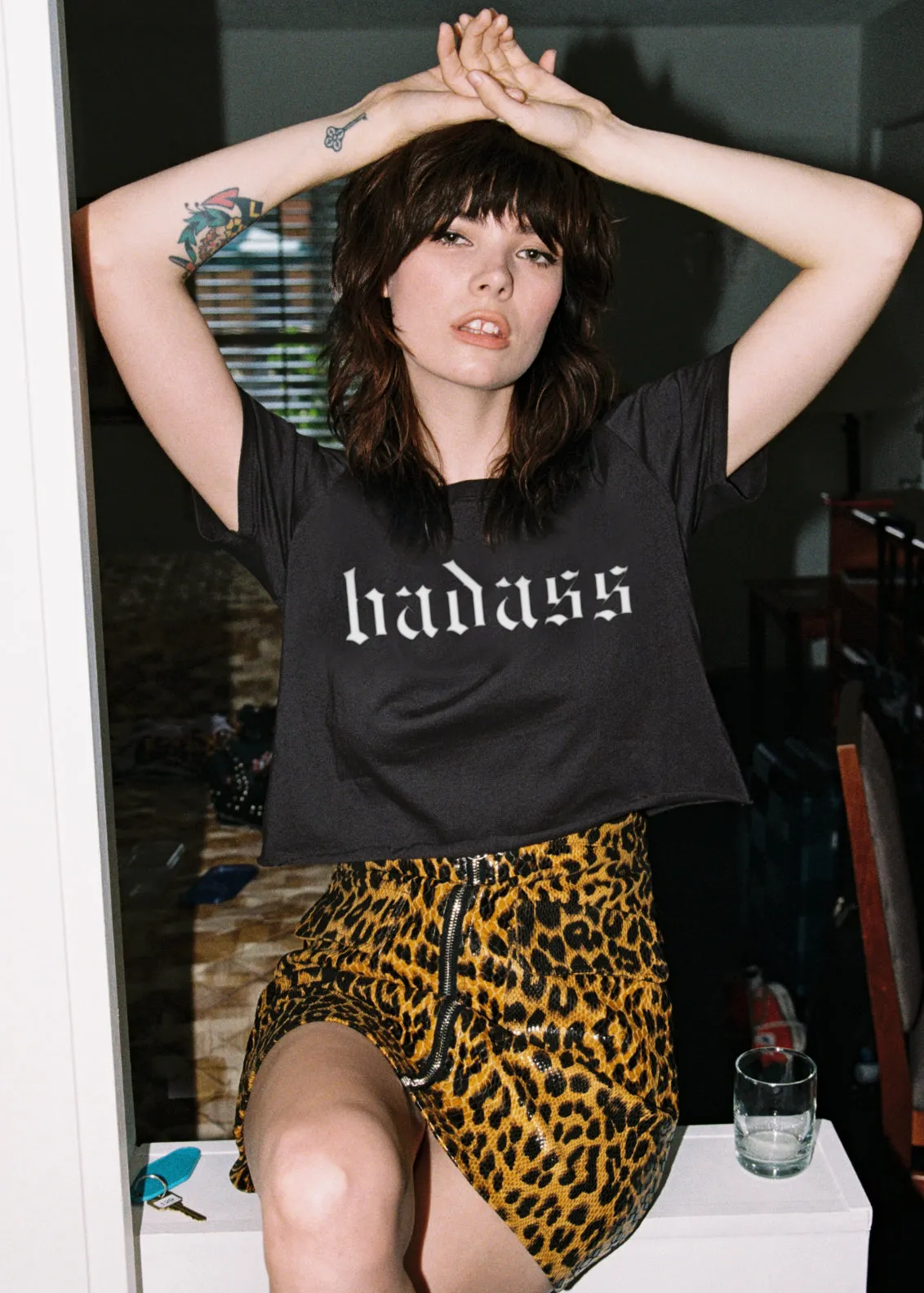 Cropped Badass Rock n Roll Shirt sold by Pretty Attitude