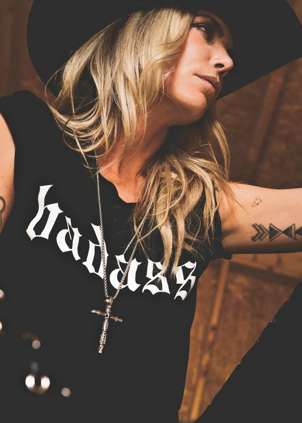 Cropped Badass Rock n Roll Shirt sold by Pretty Attitude product image thumbnail 3