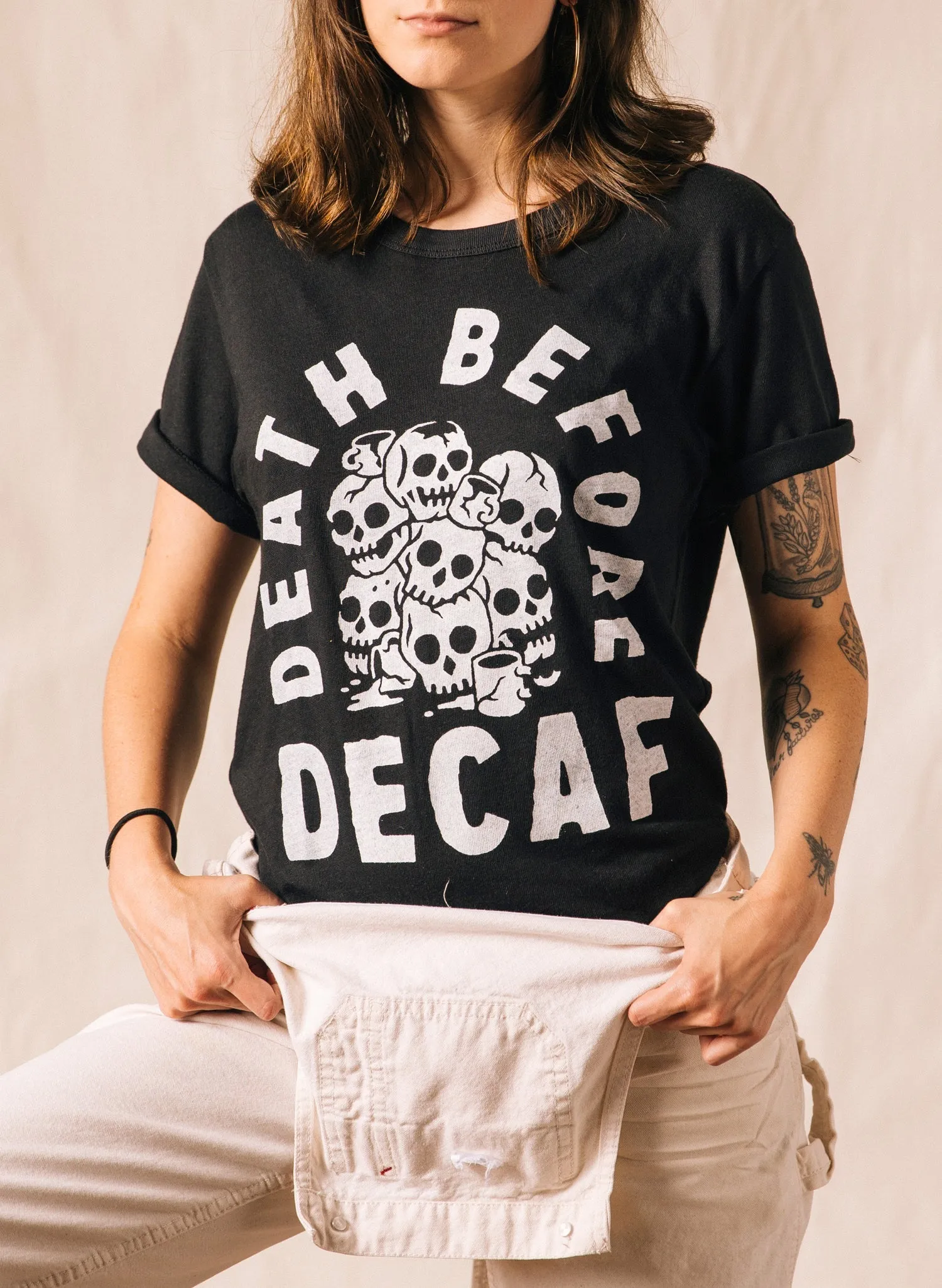 Death Before Decaf Tee sold by Pretty Attitude