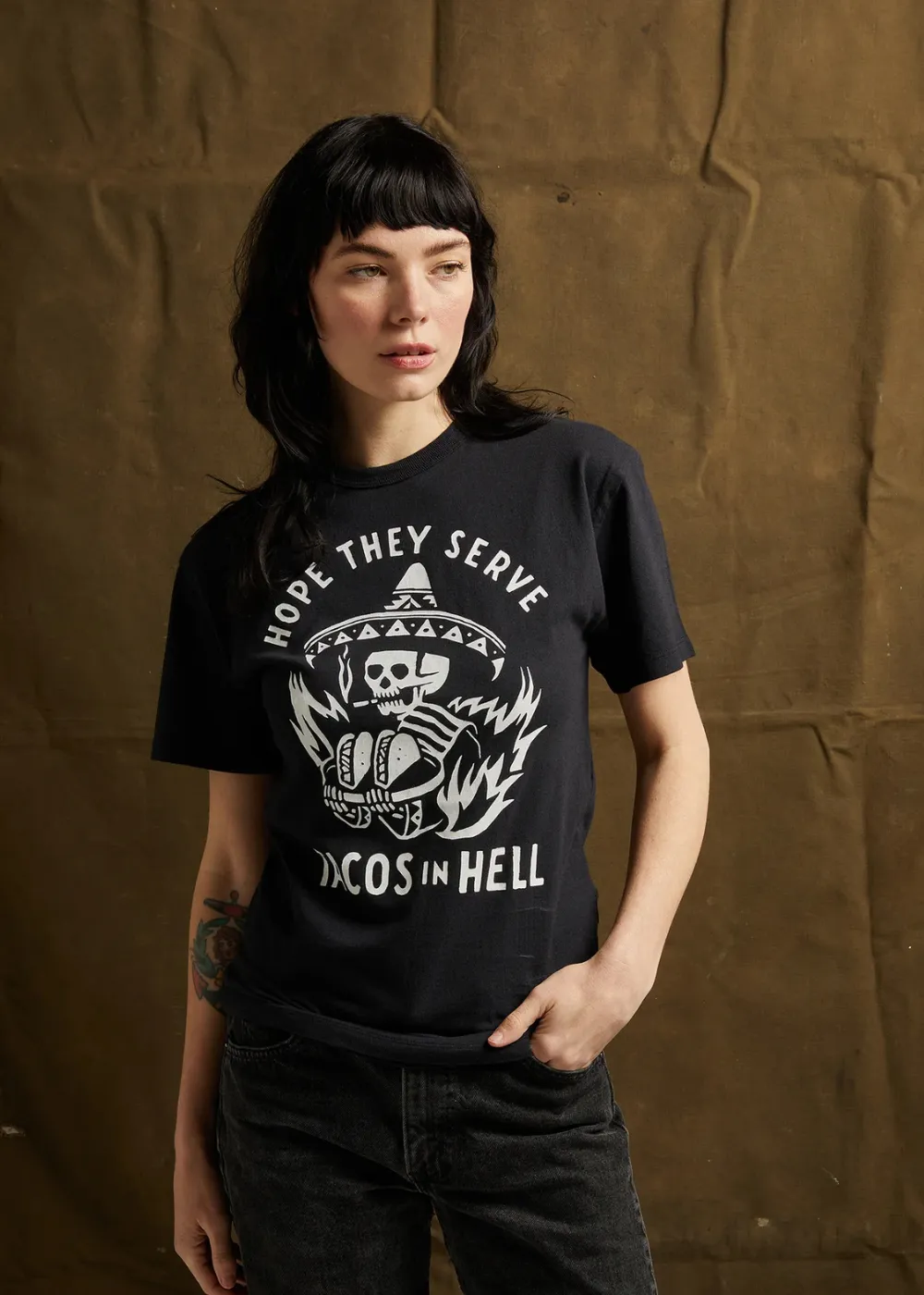 Hope They Serve Tacos in Hell Tee sold by Pretty Attitude