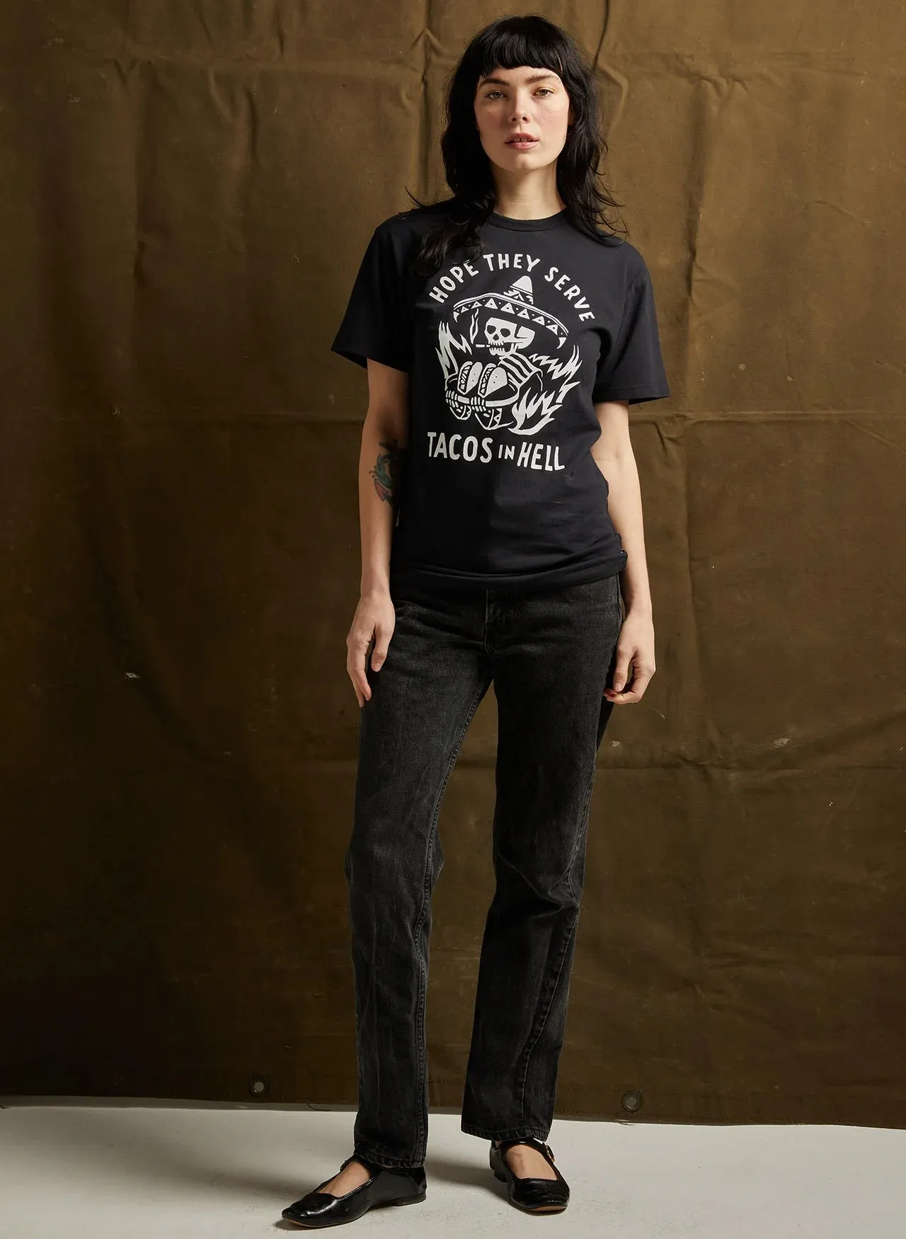 Hope They Serve Tacos in Hell Tee sold by Pretty Attitude product image thumbnail 4