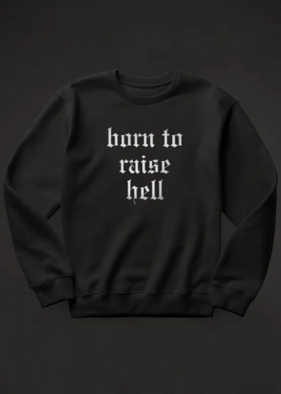 Born to Raise Hell Sweatshirt Rock n Roll Sweater sold by Pretty Attitude