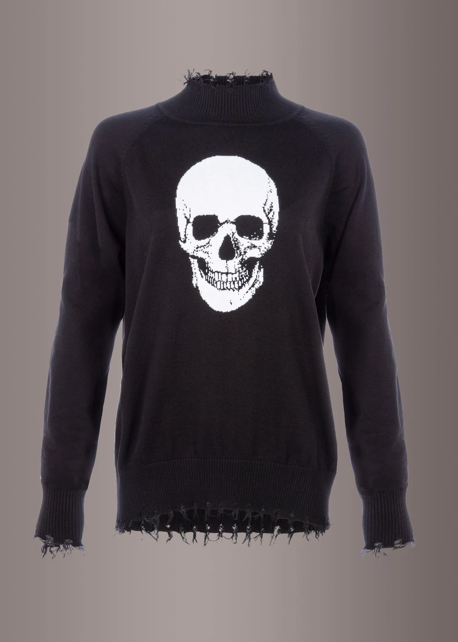 Distressed Skull Knit Sweater sold by Pretty Attitude product image thumbnail 3
