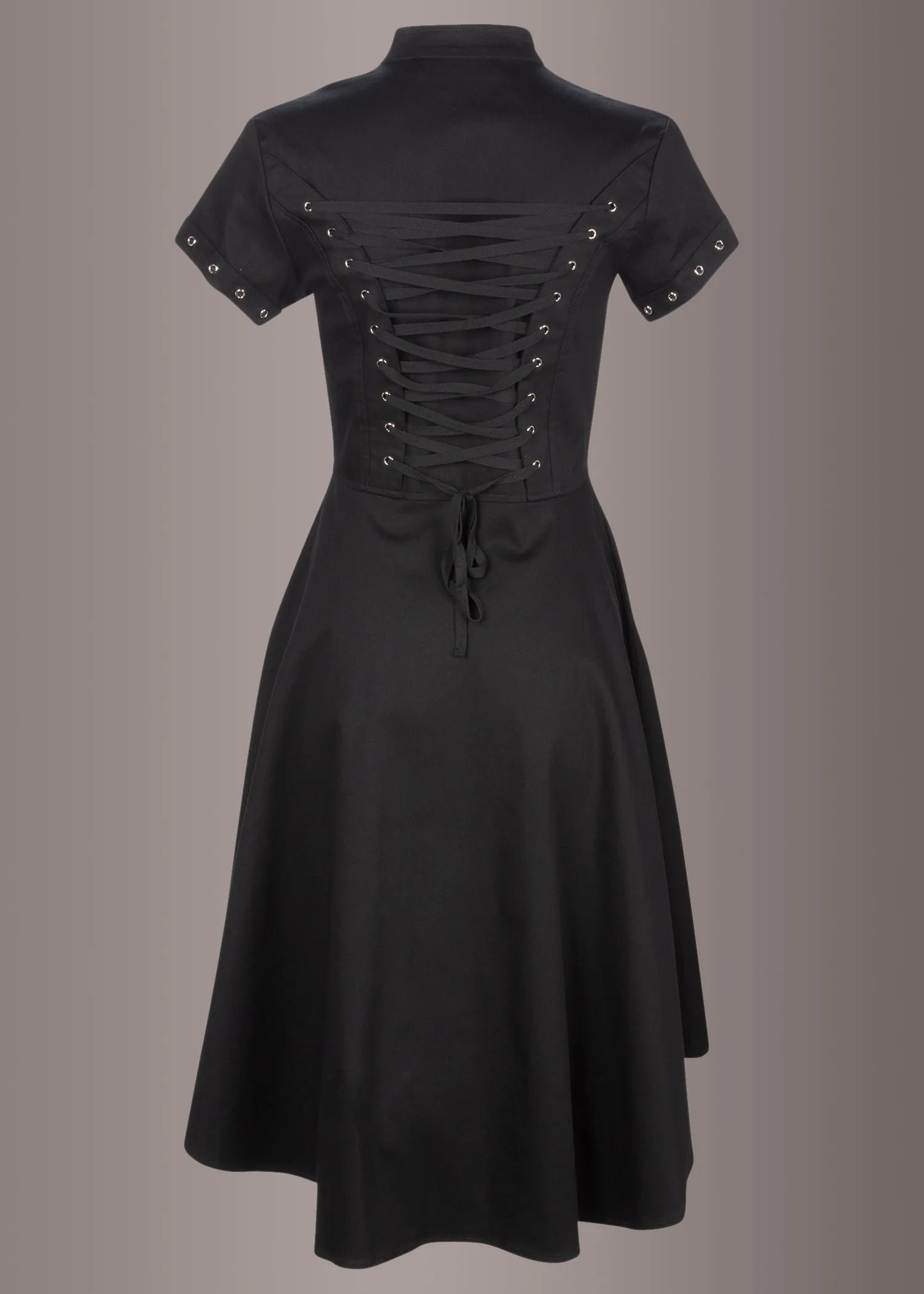 Black Goth Dress with Corset Lacing sold by Pretty Attitude product image thumbnail 5