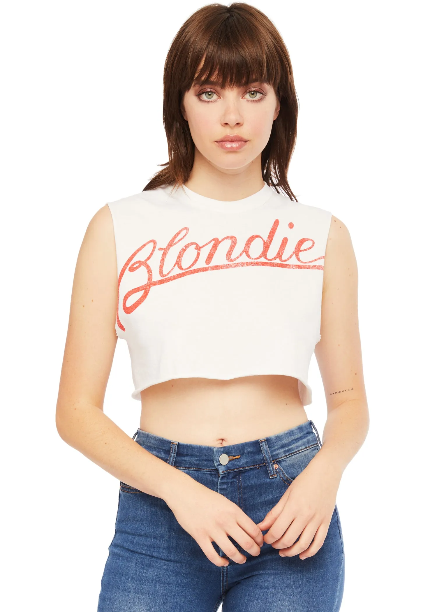 White Blondie Cropped Tee by Goodie Two Sleeves sold by Pretty Attitude