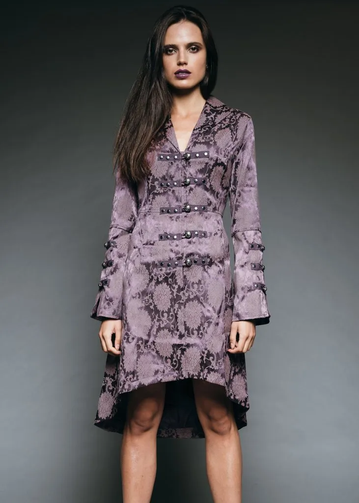 Purple Gothic Coat Victorian Steampunk Jacket sold by Pretty Attitude