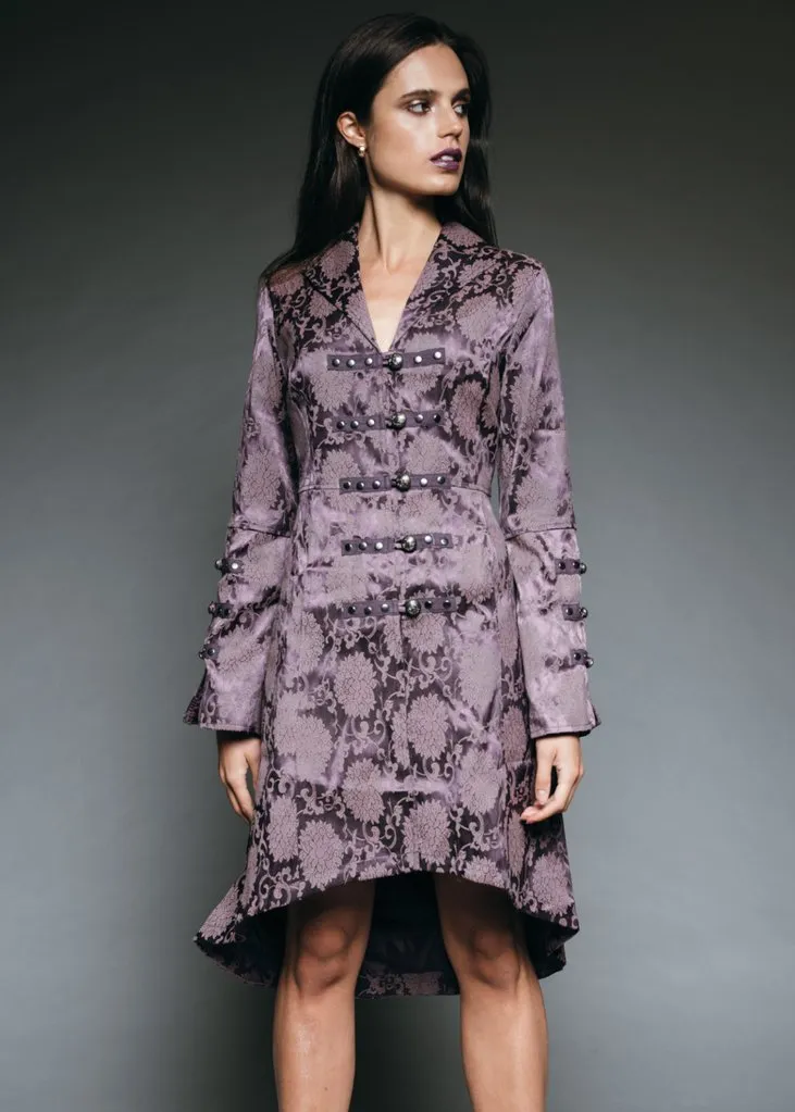 Purple Gothic Coat Victorian Steampunk Jacket sold by Pretty Attitude product image thumbnail 2