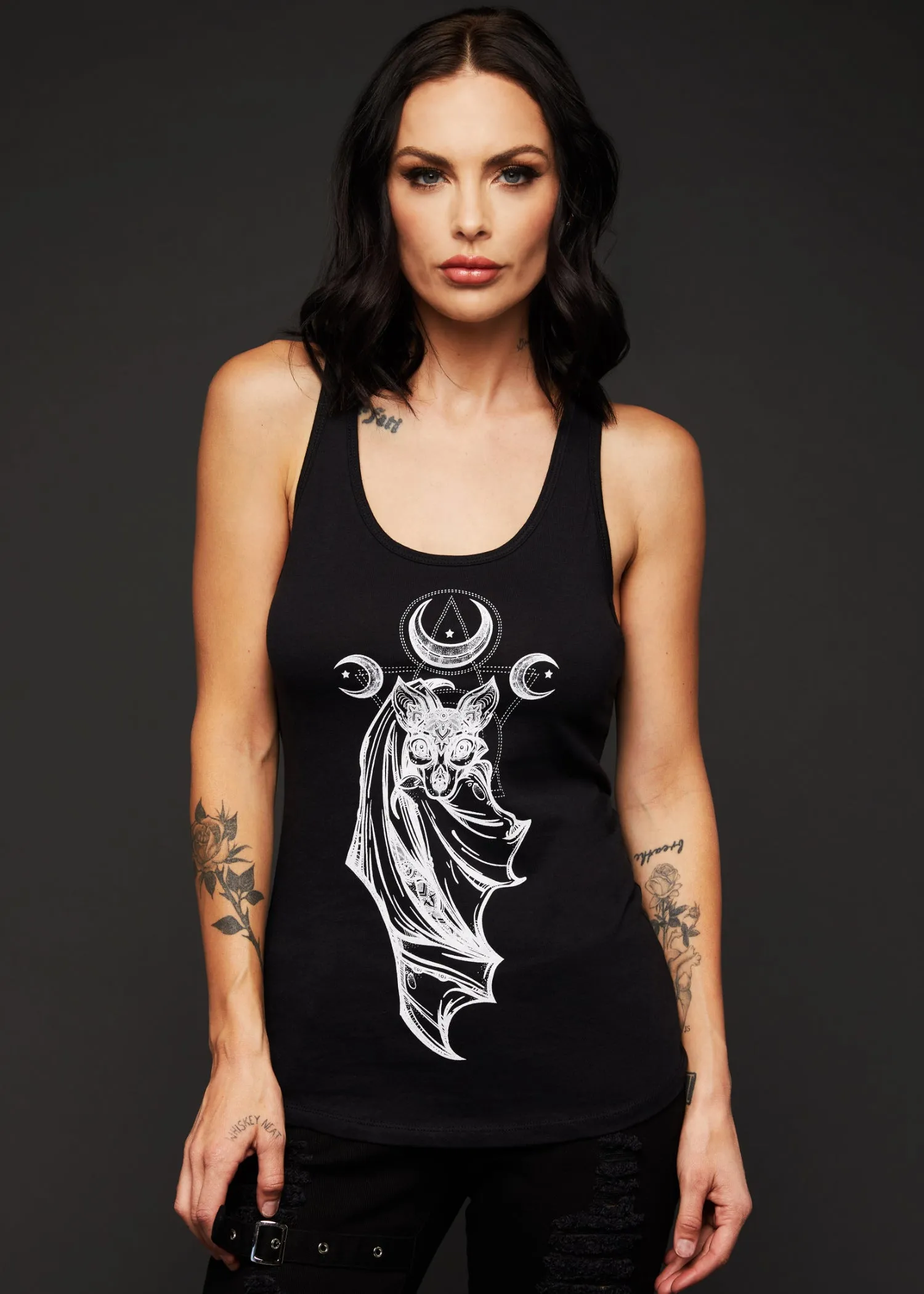 Midnight Hour Bat Loose Fit Tank Top sold by Pretty Attitude
