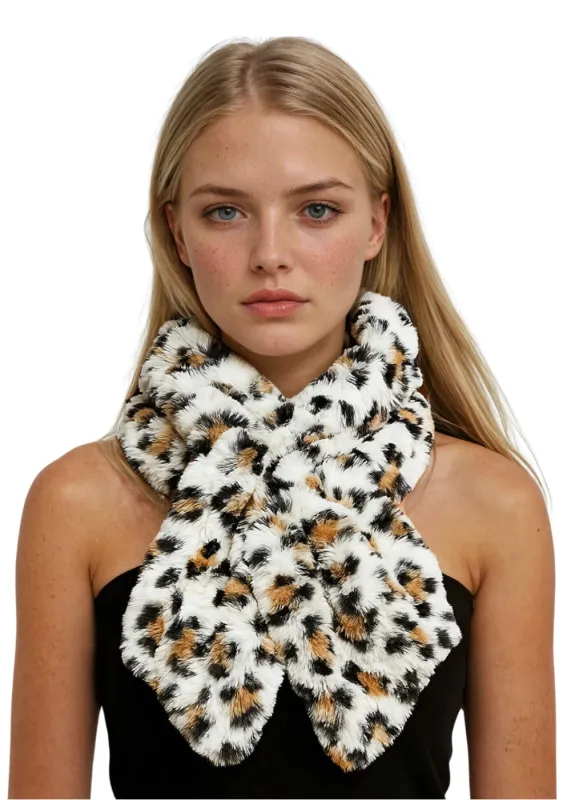 Faux Fur Leopard Scarf sold by Pretty Attitude