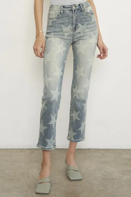 Star Print Girlfriend Jeans sold by Pretty Attitude product image thumbnail 5